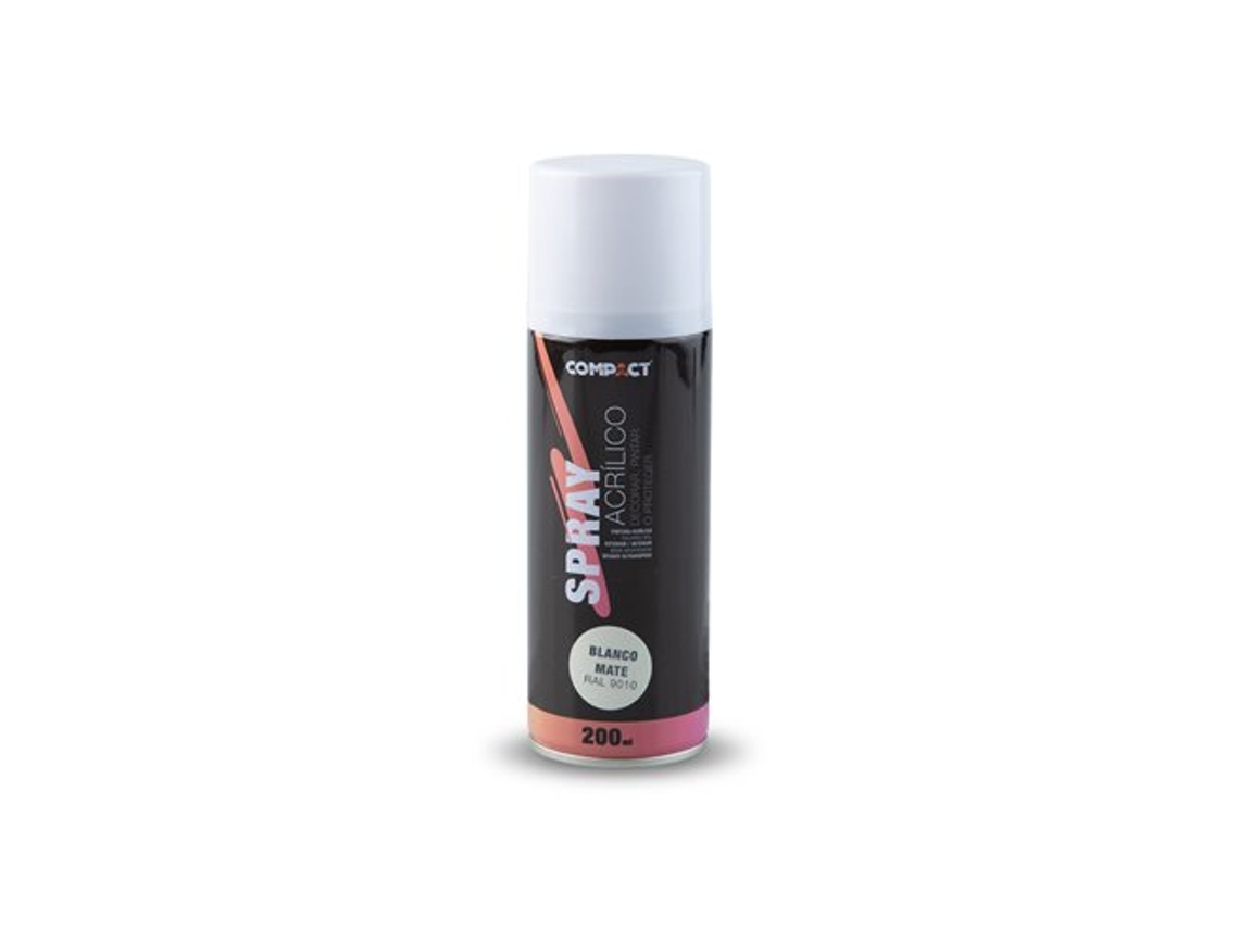 Tinta Spray Acrílica Branca Fosca 200Ml