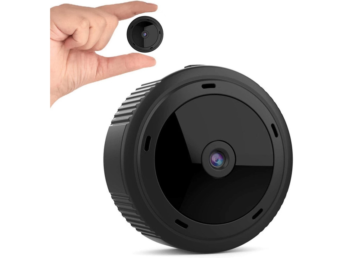 Minicâmera W10 Wifi 1080P sem fio HD IP Câmera de visão noturna DVR Detecção de movimento para ambientes internos e externos Aplicativo Bestvite (preto)