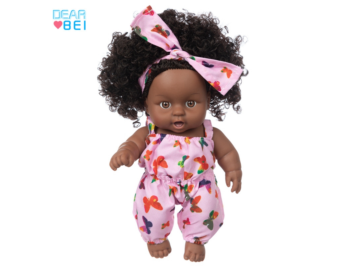 Boneca De 20 Cm (8 Polegadas), Feita De Vinil Seguro, Com Pele Negra Africana, Um Presente Ideal Para Meninas.