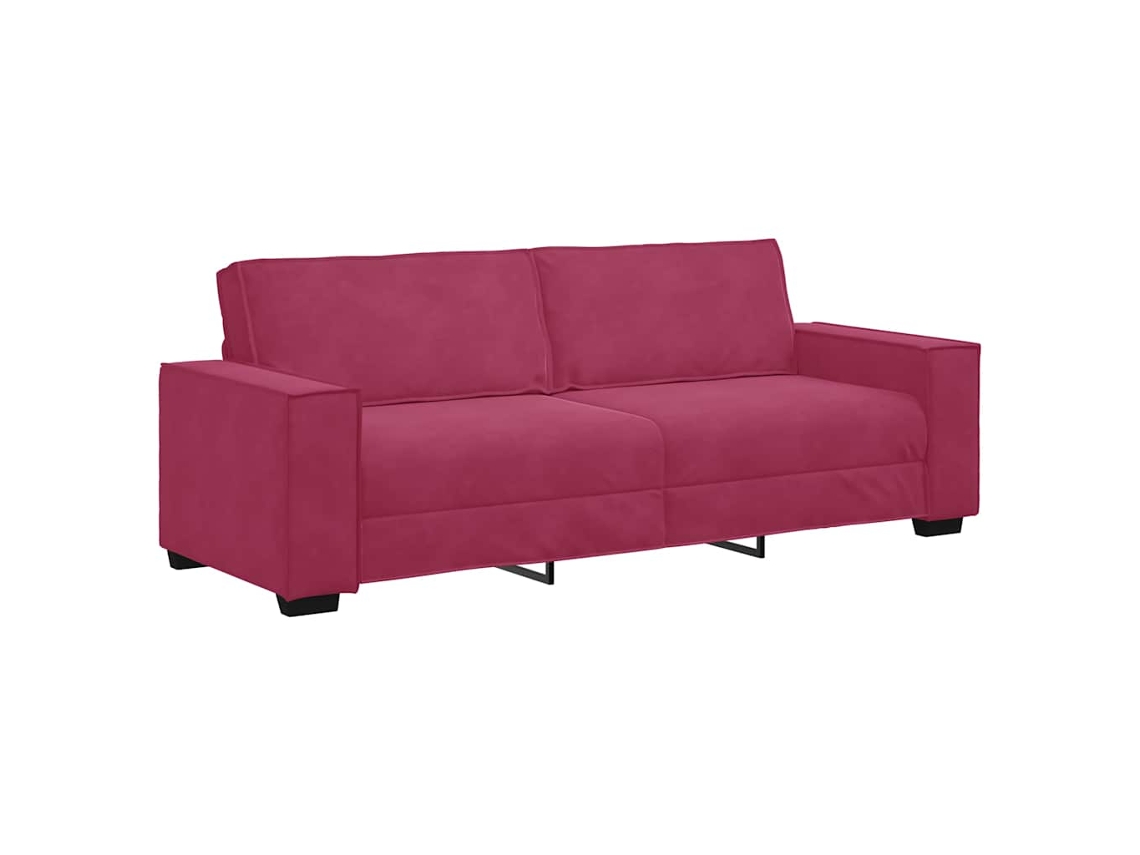 3-seater Sofa, 3-seater Sofas Vidaxl Vermelho Veludo (n/a)