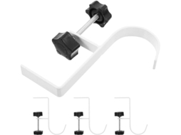 Conjunto De 4 Ganchos De Mesa Ultechnovo Para Pendurar Bolsas E Fones De Ouvido, Suportes Ajustáveis, Armazenamento