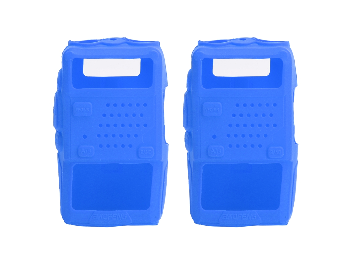 Aetheria 2pcs Capa de Silicone para Walkie Talkie Baofeng Uv5r Protetora Soft Cover Azul