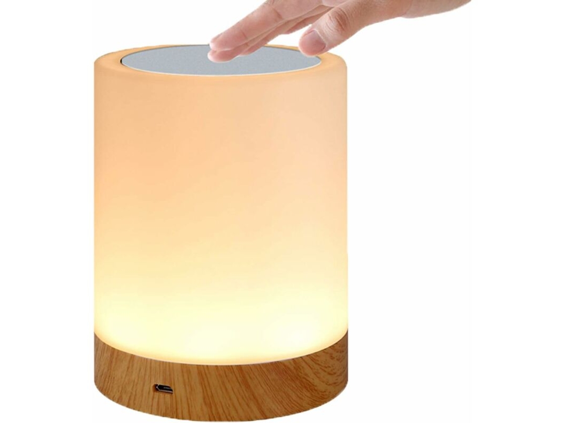 Luminária de Led Sensível Ao Toque para Quarto, Sala de Estar e Escritório, Luminária de Cabeceira com Sensor Rgb para Mudança Cor BRILVIBERA