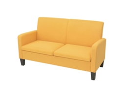 Vidaxl Sofá De 2 Lugares 135x65x76 Cm Amarelo