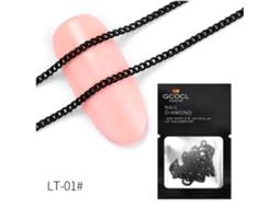 Cadena Decorativa De Uñas Profesional Para Manicura Y Arte De Uñas Estilo Nuevo (negro)