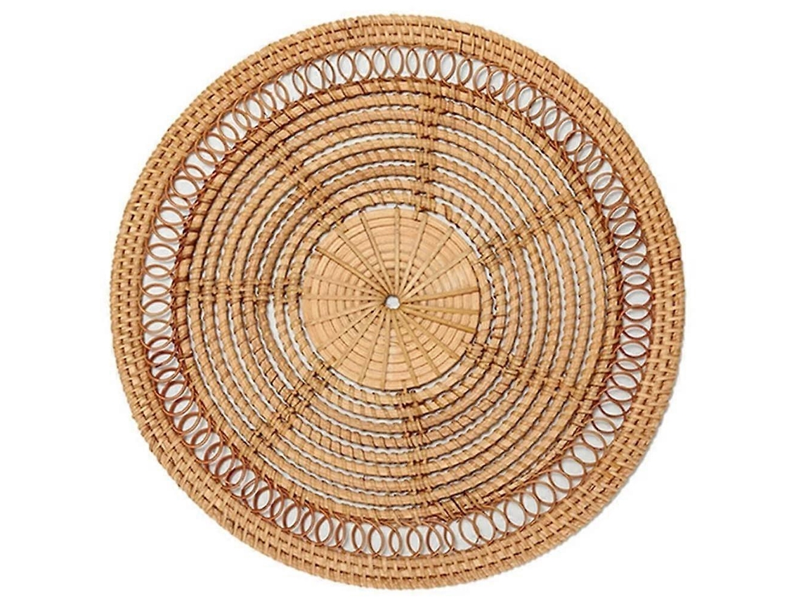 Decoração de parede de vime tecido Boho natural Rebe para Lar Jardim Varanda