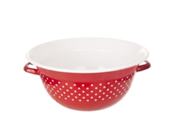 Miska De Cozinha Emaiilada Orion Vermelha Com Poás 34 Cm 9 L Aço Emaiilado