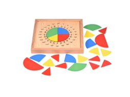 Walshlxq juego Creativo de Fracciones Matemáticas de Madera Circular para Niños Niñas Juguetes Educativos Didácticos de Aprendizaje
