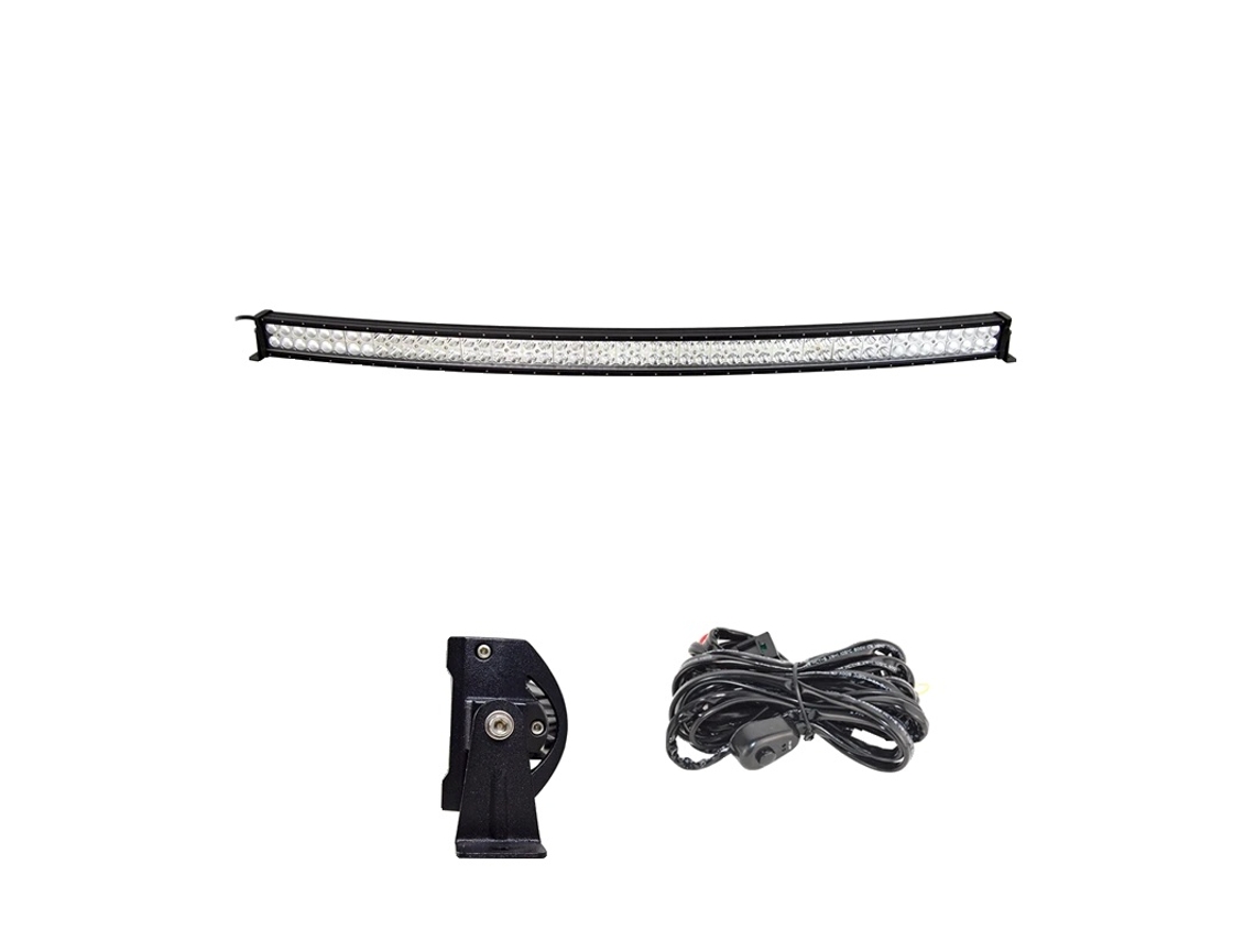Barra De Luz Led Curva, Potência De 300w, Construção Durável, Brilho De 6000k,52polegadas N Fio 07 Oem