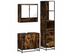 Bathroom Furniture Set, Bathroom Furniture Sets Vidaxl Marrom Madeira Processada (n/a)