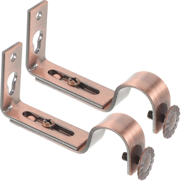 2 Suportes Ajustáveis​​ Para Varão De Cortina De 18 A 22 Mm(cobre Vermelho)