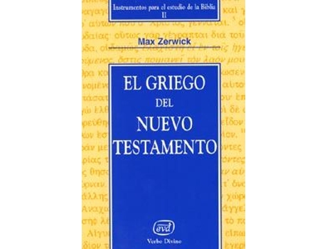 Livro Griego Nuevo Testamento de Max Zerwick (Espanhol)