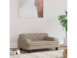 Vidaxl Cama 70x45x30 Cm Couro Artificial Cappuccino