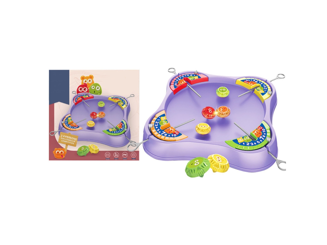 Brinquedo De Giroscopio Para Mesa Com 4 Giros E Regras De Tração Jogo Competitivo Infantil Presente Seguro