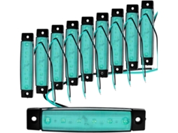 Faixa De Luz Freio Led Kisangel Para Carros E Caminhões, Verde, Abs À Prova D Água, Multifuncional, Conjunto De 10 Peças