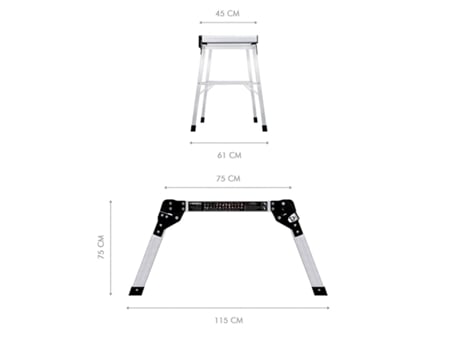 Plataforma Aluminio 75X45X75Cm Wk700160 WERKU