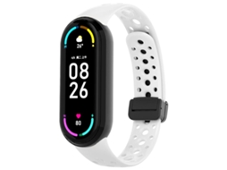 Bracelete para Xiaomi Smart Band 10/9/8 XIAOMOYU em Nfc em Aço Inoxidável com Design de Orelha de Trigo Rosa