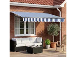 Vidaxl Toldo Retrátil Manual Com Leds 3 X 2,5 M