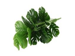 Folha Artificial de Tartaruga para Mesa, Planta Monstera, Decoração para Escritório, Banheiro, 50x11x11cm, Pacote com 1 Unidade BRILVIBERA