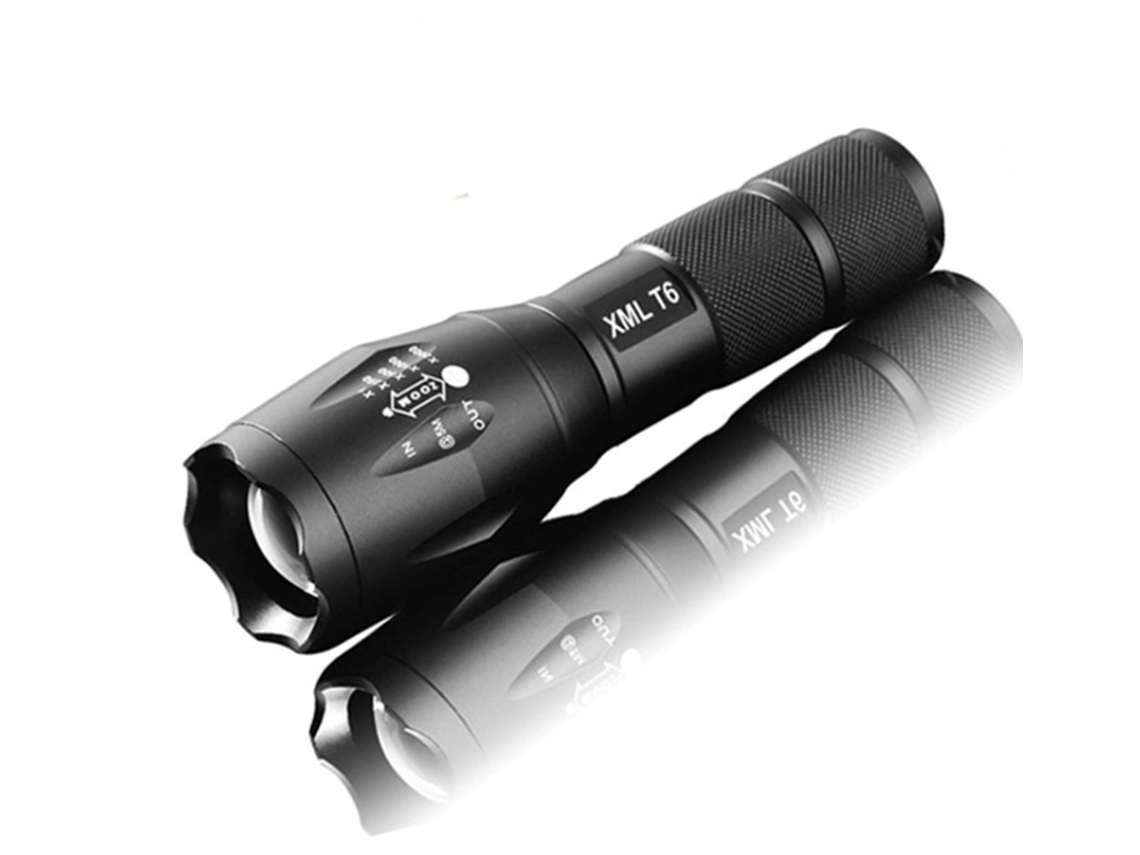 Lanterna Led Cree Xml T, 6 3000 Lúmens Preta