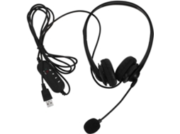Fones De Ouvido Mipcase Com Fio, Cancelamento De Ruído, Controle De Volume, Usb, Com Microfone E Revestimento Em Pu