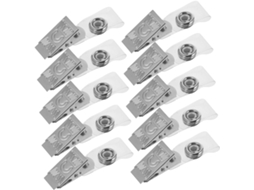 Lurelia Porta-crachá Transparente Horizontal Com Clipe Em Plástico Pacote Com 100 Para Escritório