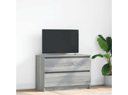 Móvel De Tv 80x35x54 Cm Derivados De Madeira Cinzento Sonoma Dkd Home Decor
