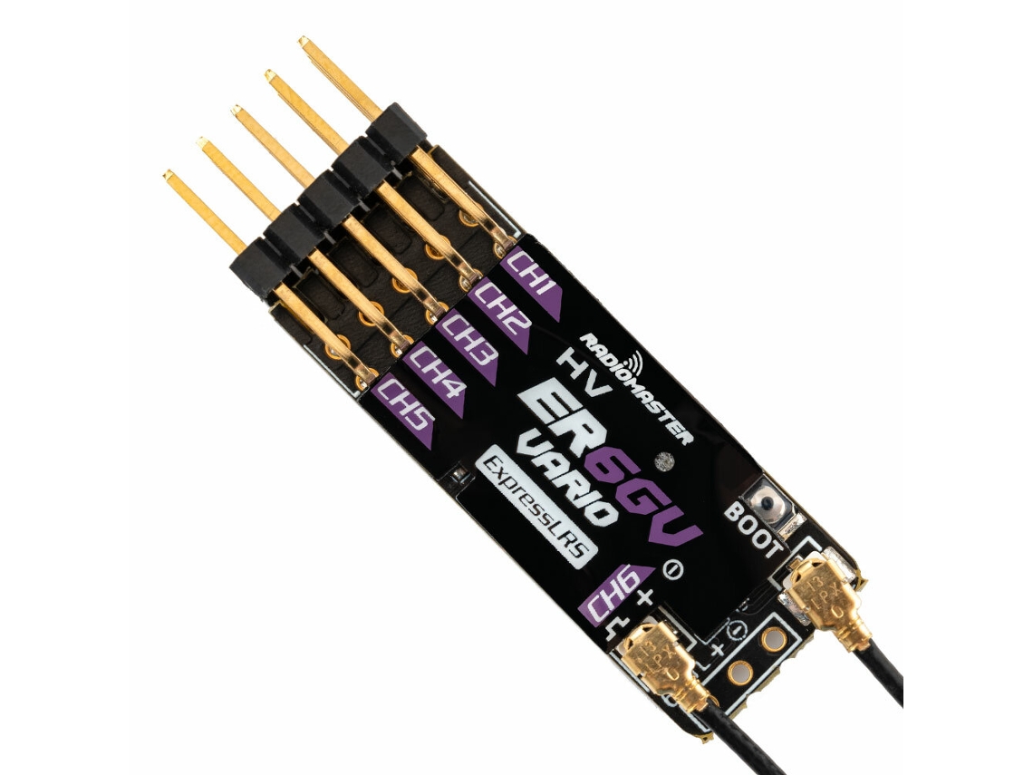 Er6 g Radiomaster Er6 g/er6 gv 2.4ghz 6ch Expresslrs Elrs Rx 50mw Receptor Pwm Telemetria Voltaje Drones Fpv Aviones Planeadores MDUG