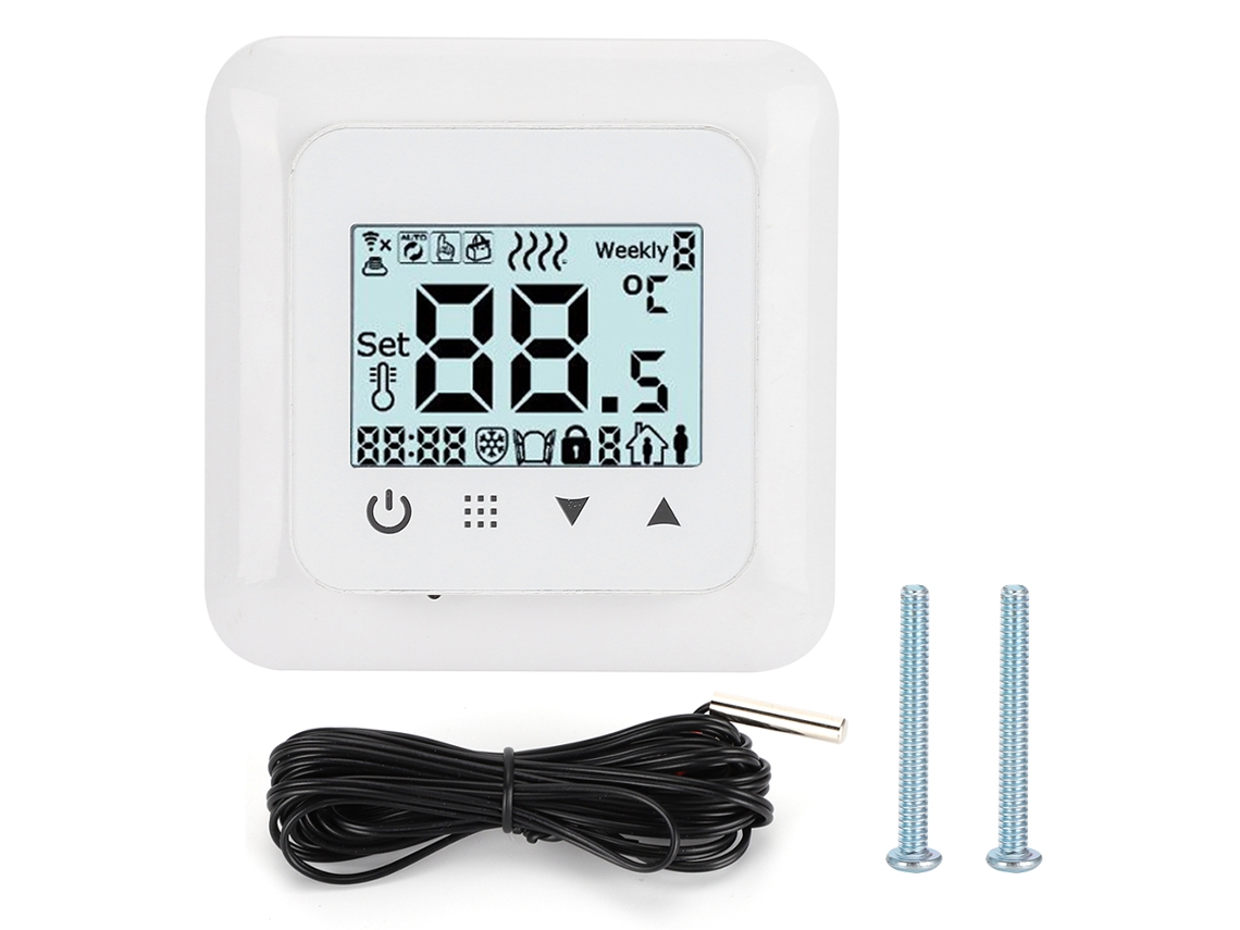 Termostato Inteligente com Tela Touch para Piso Aquecimento 90-240V S/MARCA