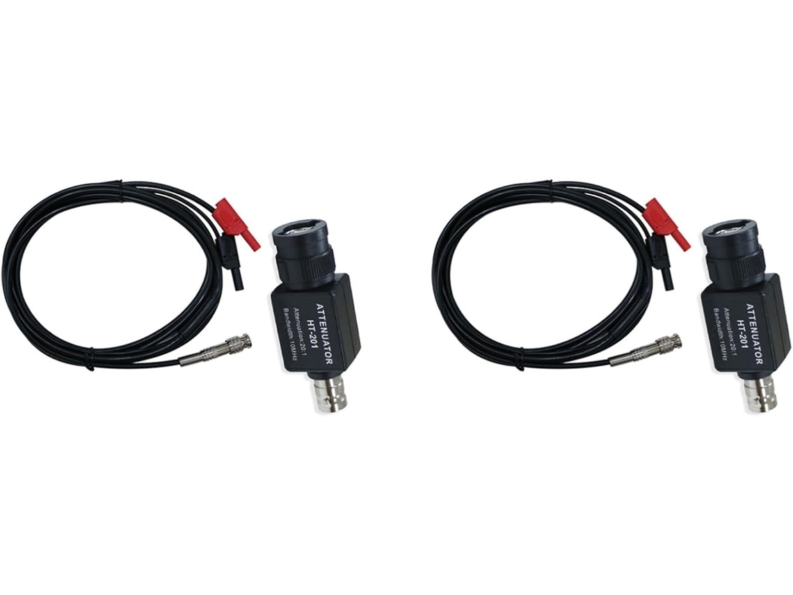 Kit Com 2 Acessórios Para Osciloscópio Ht30a + Ht201, Conector Bnc E Cabos De Teste.