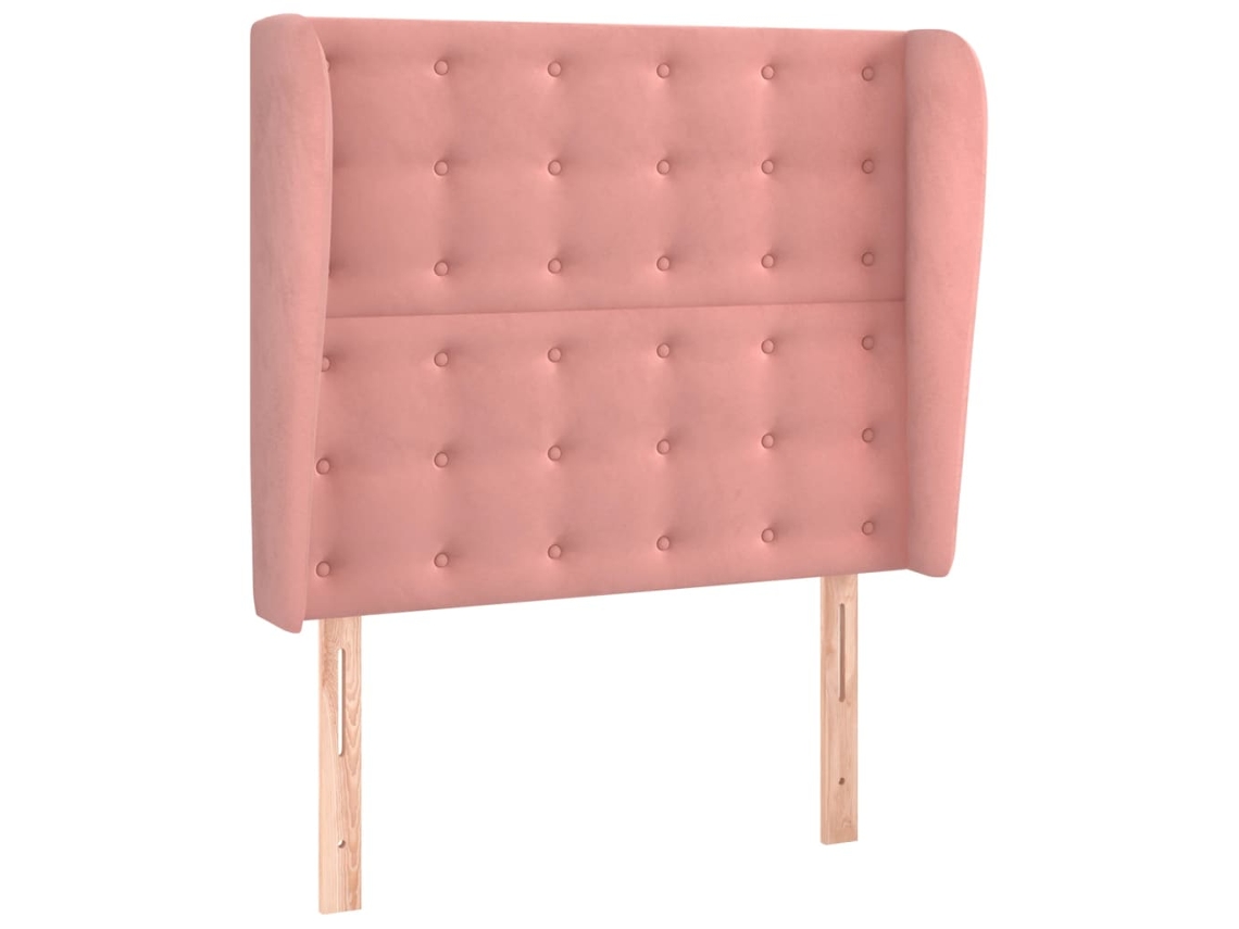 Cabeceira Cama C/ Abas Veludo 103x23x118/128 Cm Rosa MAISON EXCLUSIVE