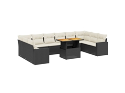 Garden Sofa Set, Garden Sofa Sets Vidaxl Preto Rattan / Vime (n/a)