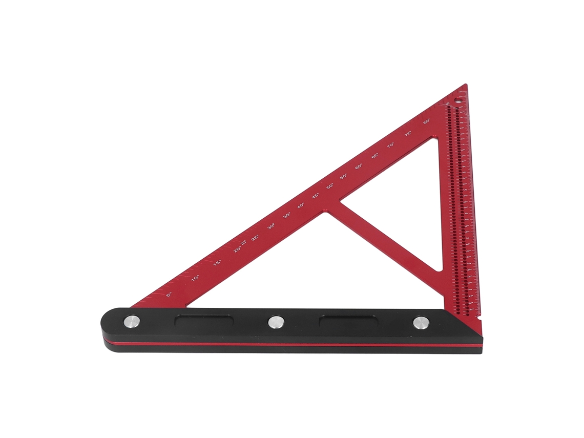 Régua Triangular De Carpintaria Em Liga De Alumínio Com Escala Clara Para Projetos De Decoração