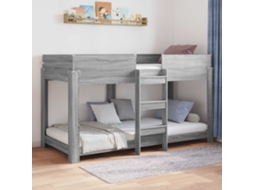 Vidaxl Beliche Para Crianças Cinza Sonoma 90 X 200 Cm