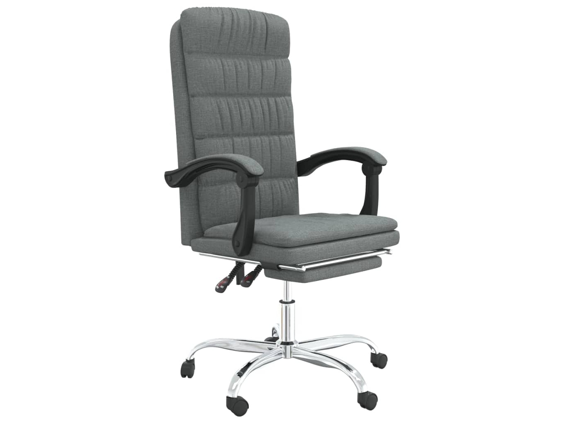 Reclining Office Chair, Reclining Office Chairs Vidaxl Cinzeto Tecido (n/a)