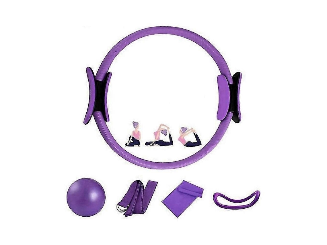 Conjunto De 5 Aneis Pilates, 14 Mágicos De Yoga E Fitness, Equipamentos De Pilates Com Alça Dupla Para Exercícios Em Casa - Perfeito-aquaforge