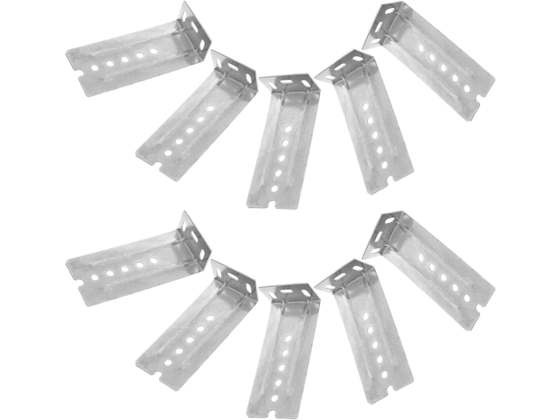 Kombuida Conjunto De 10 Placas Traseiras Para Trilho Gaveta, Suportes De Montagem Traseira Em Metal, Suporte Central