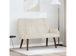 Vidaxl Sofá Para 2 Pessoas Creme 115 X 61 X 87 Cm Veludo