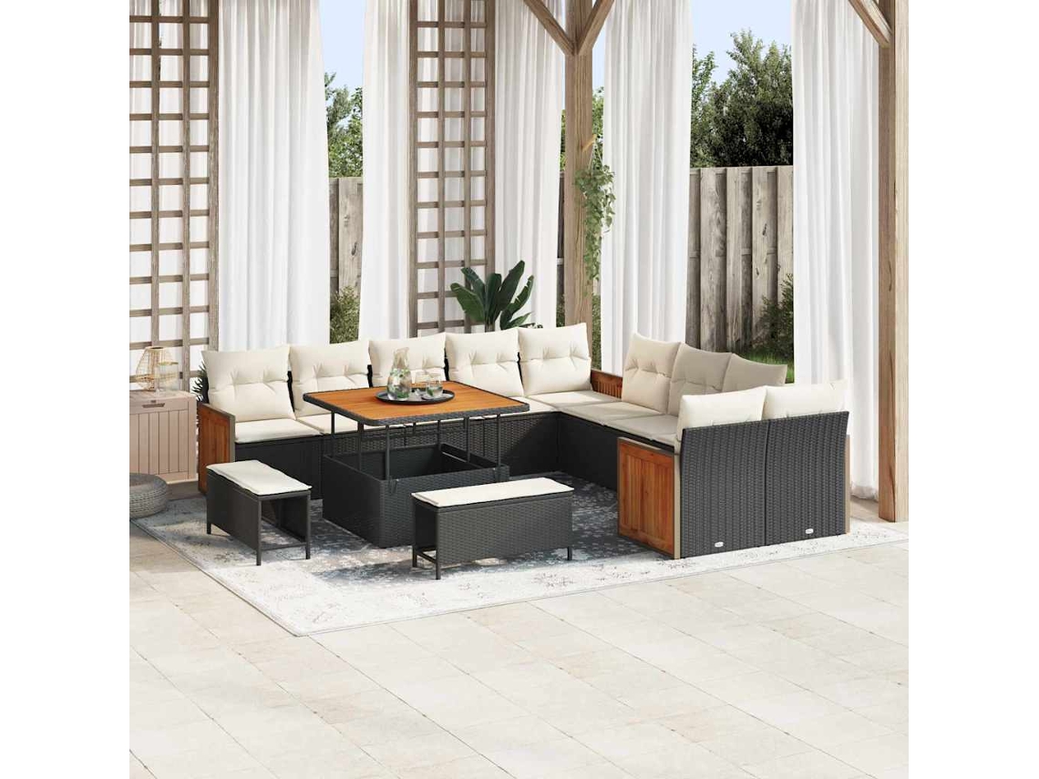 Vidaxl Conjunto De Sofá De Jardim 17 Unid. 12-número De Lugares
