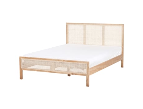 Cama De Casal Beliani Salernas De Pinho Castanho 140x200