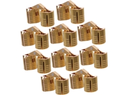 Conjunto De 10 Dobradiças Cilíndricas Latão Para Móveis, Estilo