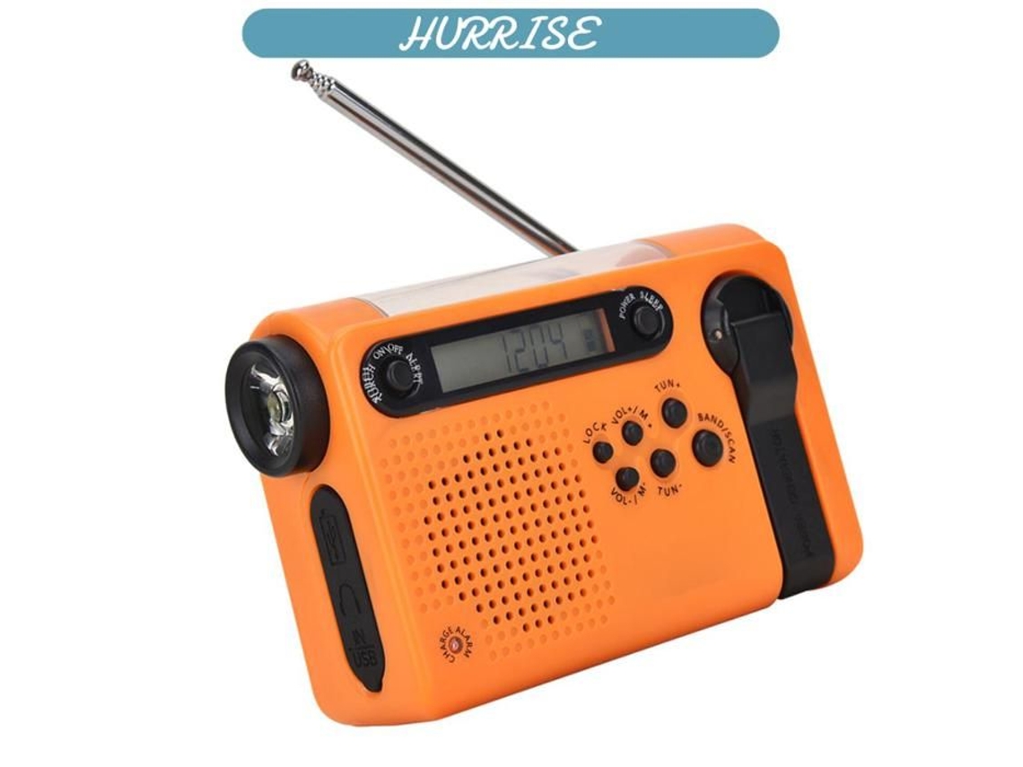 Sonew Radio Portátil Am Fm Sw Hanrongda Radio De Emergência Exterior Portátil Am Fm Sw Radio Manivela Jardim Solar Laranja