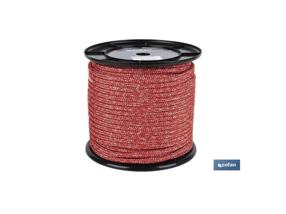 Carrete driza náutica 14 mm 100 m rojo
