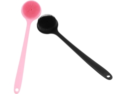 Lurelia Kit De 2 Escovas De Silicone Para Banho De Cuidado Corporal, Cabo Longo, Com Argola E Massagem Suave, Uso Diário Suave
