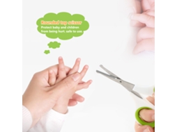 Conjunto LAXISCREED: Cortador Unhas Bebê Inox Verde
