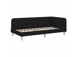 Conjunto 1 Mobília De Cama Dia Vidaxl Preto Tecido (100 X 200 Cm)