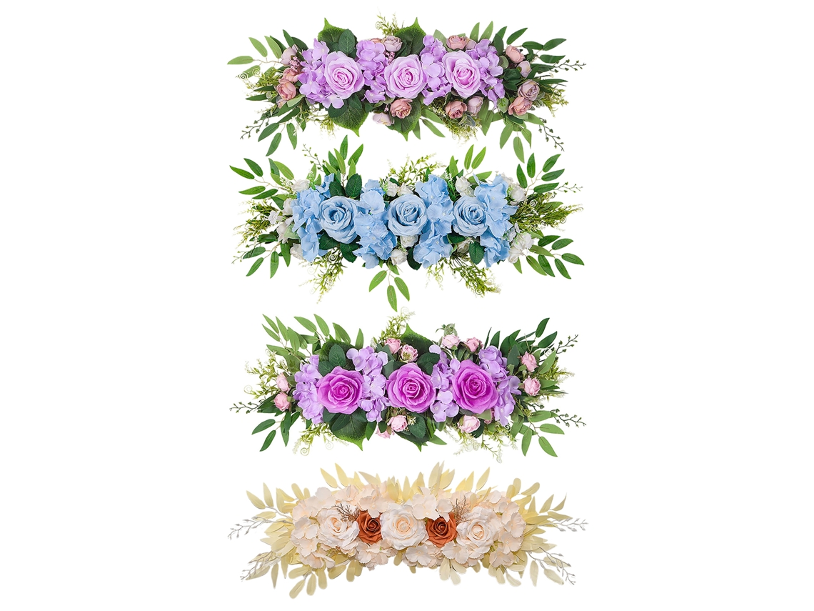 Arranjo De Rosas Simuladas (lavanda, Embalagem Comprimível) Eoocoo
