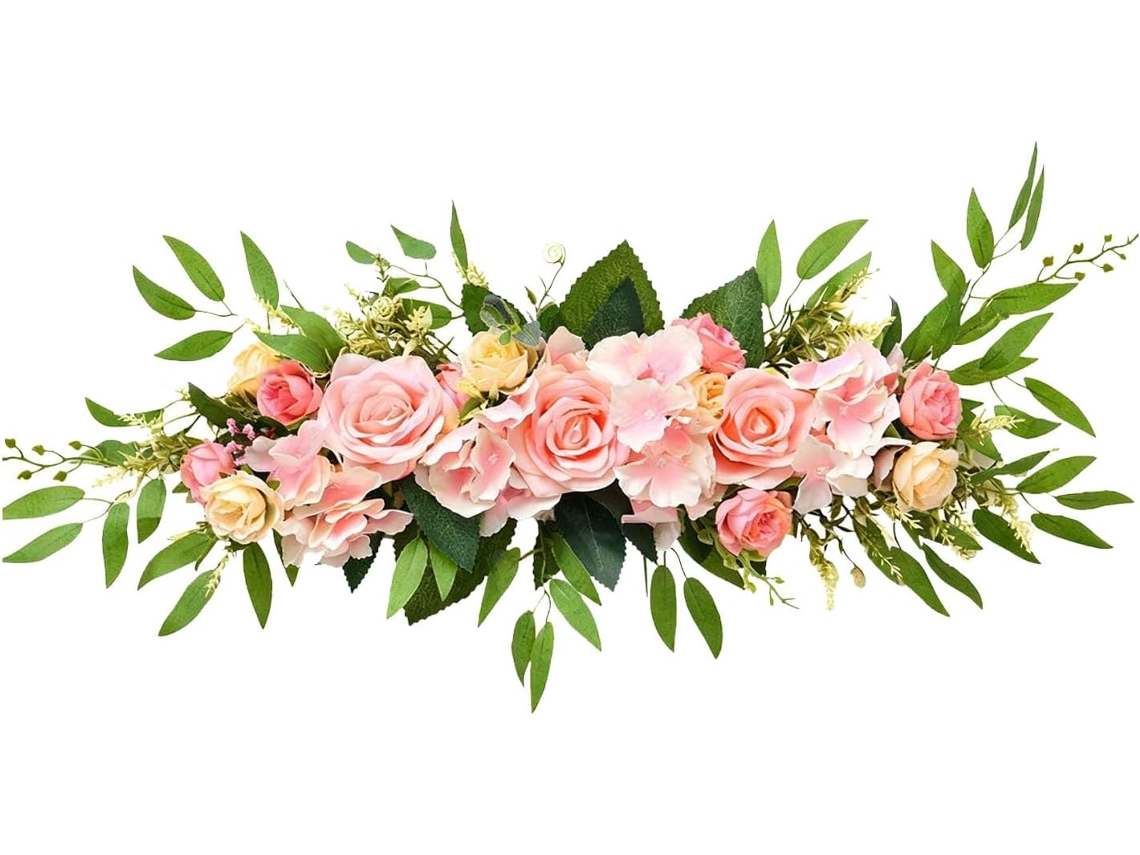 Guirlanda De Rosas Artificiais, Trepadeira De Rosas De Seda Realista Com Hastes De Metal Flexíveis, Gokoco