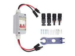 Disjuntor MCb 2P CC 500V 32A com Caixa IP65, Cabo e Conector PV S/MARCA