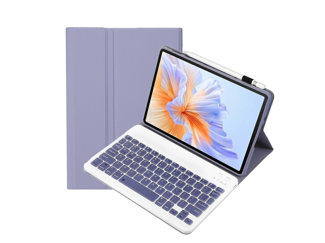 Capa De Couro Ultrafina E Destacável Para Tablet Com Teclado Bluetooth Ah27
